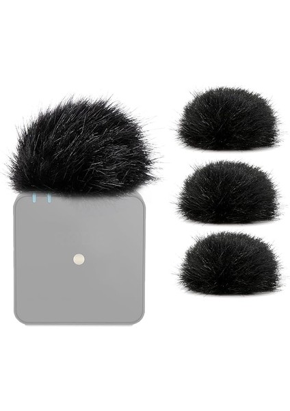 Rode Wireless Go 2 Için Pop Filtresi, Rode Wireless Pro/rode Kablosuz Me Için Mikrofon Kapağı, Rüzgar ve Arka Plan Gürültü Azaltma Için Kabarık Ön Cam (4 Adet)