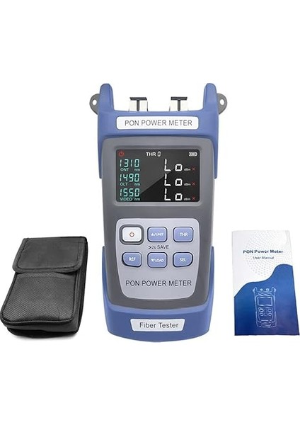 Pon Güç Ölçer Optik Fiber Test Cihazı Ağ On Veri Depolama 1310NM 1490NM 1550NM Video Fttx Ont Olt Sinyalleri Ölçüm Cihazı