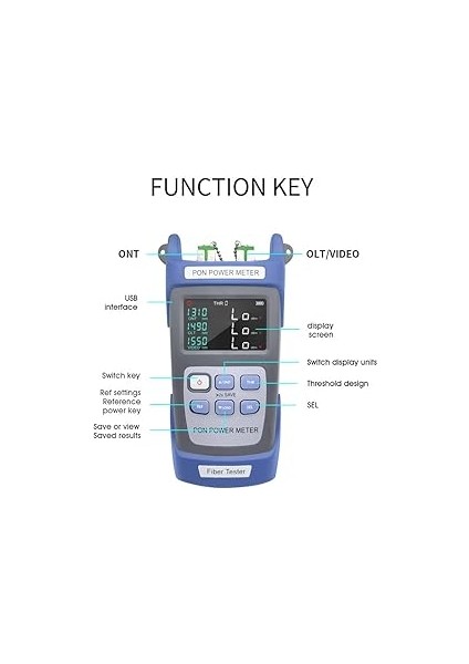Pon Güç Ölçer Optik Fiber Test Cihazı Ağ On Veri Depolama 1310NM 1490NM 1550NM Video Fttx Ont Olt Sinyalleri Ölçüm Cihazı fırsatları