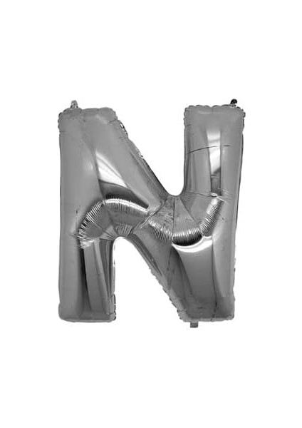 Marifetlerim - N Harfi Gümüş Folyo Balon 16 Inch 40 cm