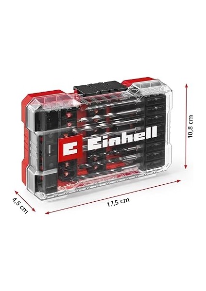 Einhell M-Case 39-Parça Darbeye Dayanıklı Set (25 mm Uçlar, Metal Matkap, Ahşap, Taş, 60 mm Tutucu, Lokma Anahtar, Havşa Ucu, Saklama Kutusu Dahil) - 49108759 modelleri