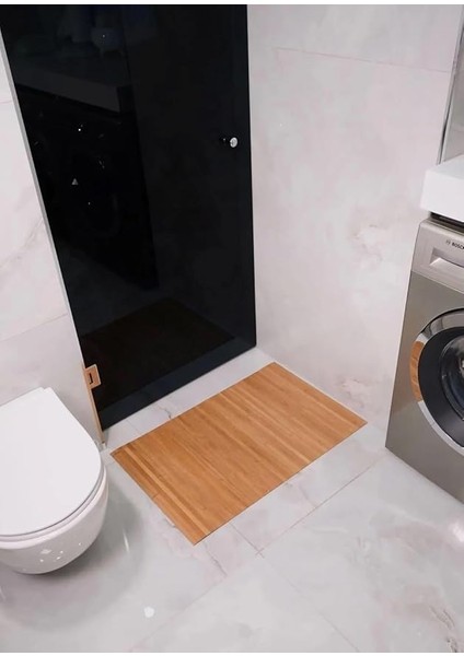 Home Kaydırmaz Tabanlı Bambu Banyo Paspası – 70X45 cm Doğal Ahşap Bambu Mat, Suya Dayanıklı, Kaymaz Paspas, Dekoratif ve Hijyenik Zemin Kaplama fırsatları