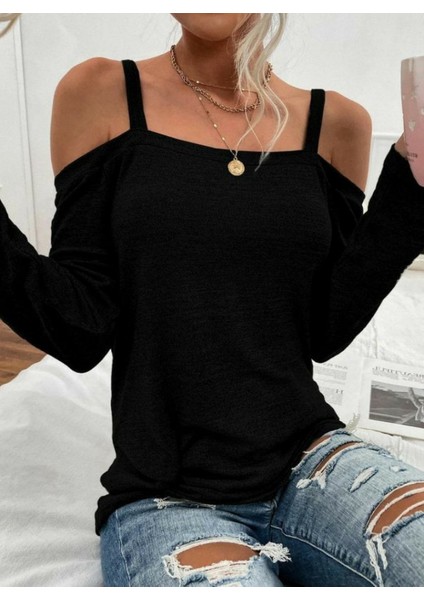 Kadın Uzun Kollu Askılı Viskon Bluz fiyatları