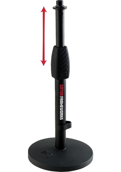 Frameworks GFW-MIC-0601 Mikrofon Standı, Çalışma Masası Için, Yuvarlak Taban ve Döner Kilit, Siyah