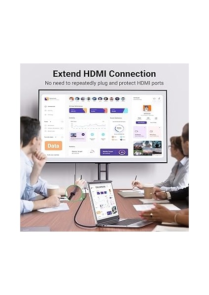 8k HDMI 2.1 Uzatma Kablosu Dişi Erkek HDMI Uzatma UHD Arc Desteği Ps5, Xbox One Vb.(0.5m) fiyatları