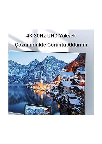 4K 30Hz Mini Displayport To HDMI Dönüştürücü Kablo 3 Metre modelleri