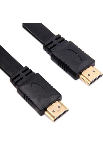 9549 0.3 Metre Yassı Flat Slim HDMI Kablo Uyumlu 4K Full Hd 4K 60hz 2.0 Uyumlu 4K 60P Çözünürlük Uyumlu 18 Gbps Veri Aktarım Hızı, Ethernet Kanallı