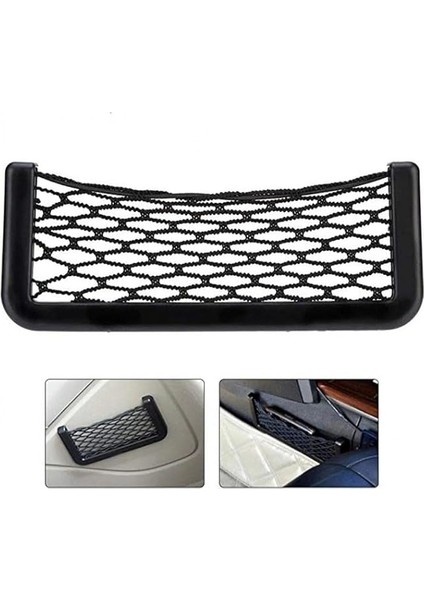 Araba Için File Ceplik Araç Içi File Çep Organizer Siyah 20X8CM