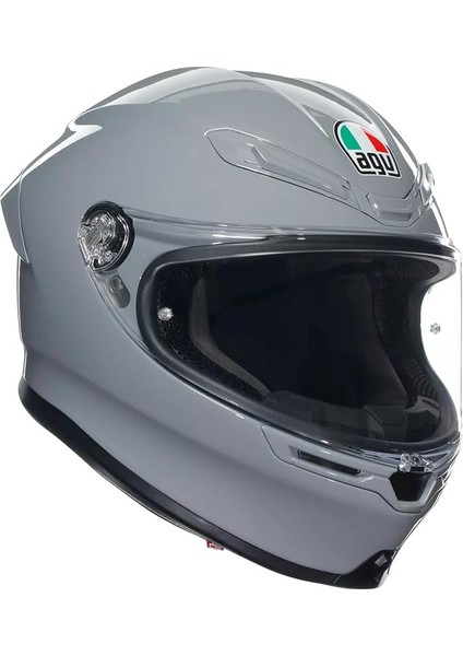 K6 S Motosiklet Kaskı Kapalı Kask Mono Nargo Grey M