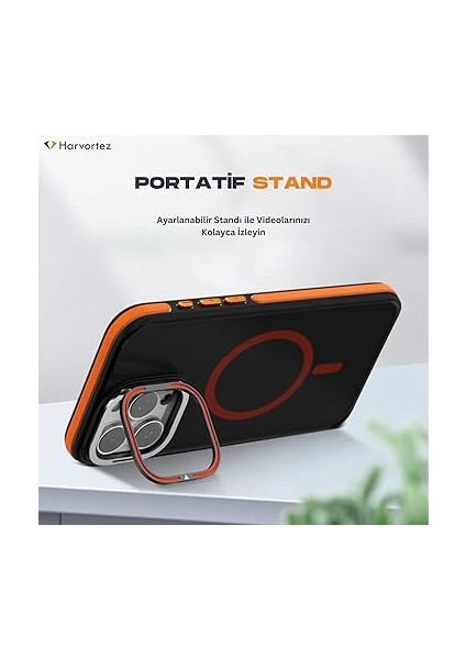 iPhone 14 Pro Max, Magsafe Uyumlu Güçlü Manyetik Kılıf, Ayarlı Stand, Mat Kapak, Alüminyum Tuşlar ile Gerçekçi His, Yükseltilmiş Köşe ve Kamera Koruması, Kaymaz Yan Şeritler (Derin Mor) fiyatları