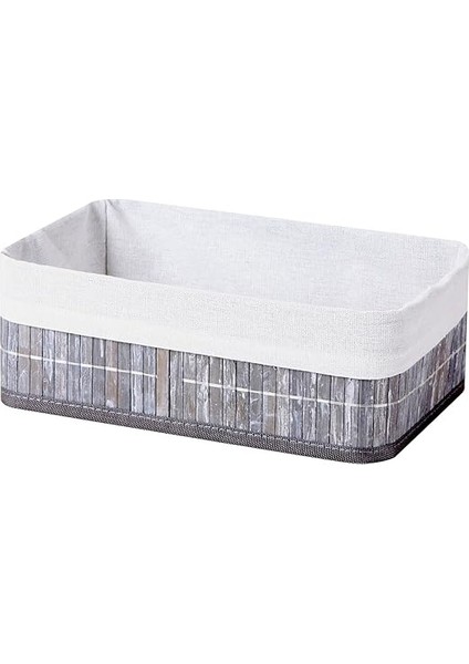 Bambu Çok Amaçlı Saklama Kutusu Düzenleyici Büyük Boy Organizer, Dekoratif Bambu Düzenleyici Gri (33X23X12CM) fiyatları