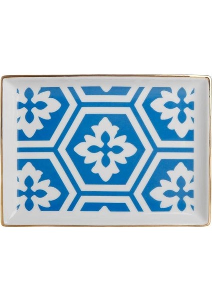 Morocco Desen2 Mavi Kahvaltı Tabağı 18CM