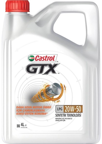 Gtx Lpg 20W-50 4 Litre Motor Yağı