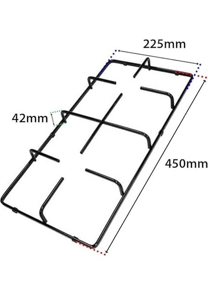 Kumtel &amp; Luxell Ocak Izgarası 2 Adet - 45 x 22.5 cm fiyatları