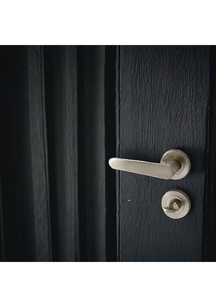 Kayı Saten Wc Banyo Uyumlu Kapı Kolu Daire Rozetli Kapı Kulpu Sağa Sola Uygun Kapı Kolları modelleri