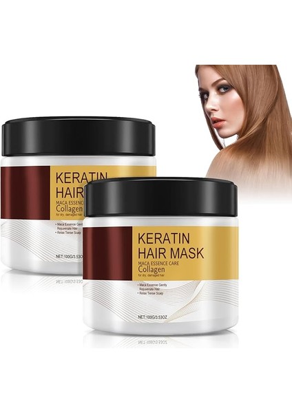 Kolajen Saç Tedavisi, 2 Adet Kolajen Saç Maskesi, Kolajen Saç Maskesi, Kolajen Saç Bakım Saç Maskesi