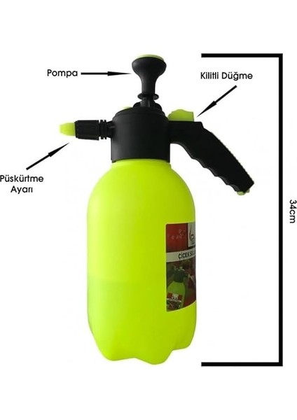 Püskürtme Pompası 2 Litre Hacimli, Elde Taşınabilir Su Püskürtücü, Basınçlı Bitki Sulayıcı Şişe fiyatları
