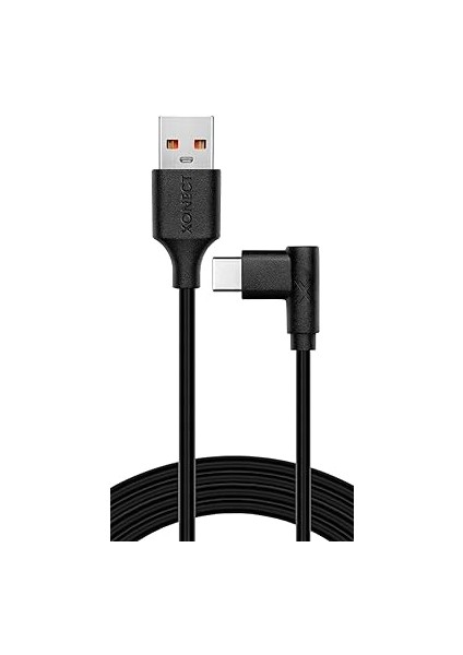 USB To Type-C ile Uyumlu iPhone ve Samsung ile Uyumlu Hızlı Şarj ve Data Kablosu 200 cm L Tipi Gaming (Siyah) fırsatları