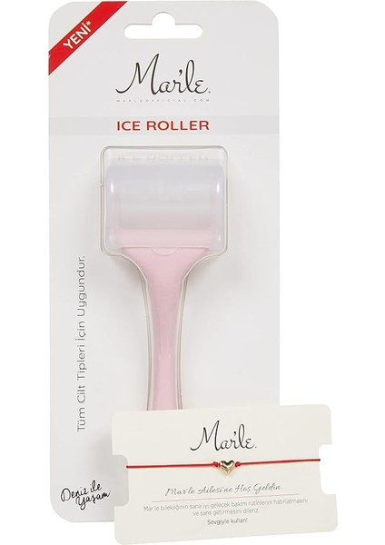 Cilt Sıkılaştırıcı Pembe Ice Roller Yüz Masaj Aleti