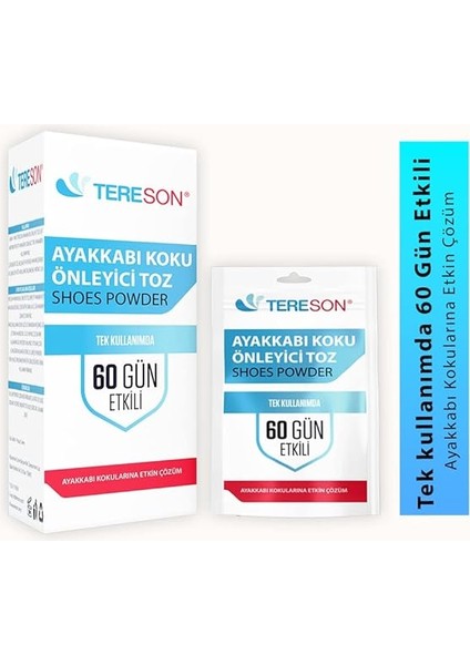Ayakkabı Koku Önleyici Toz 1 Kutuda 10 Adet Tek Kullanımda 60 Güne Kadar Etkili fiyatları