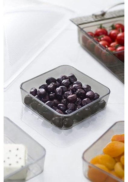 Akrilik Barok Füme 6 Bölmeli Tek Kapaklı Büyük Kahvaltılık modelleri