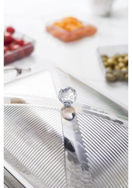 Akrilik Barok Füme 6 Bölmeli Tek Kapaklı Büyük Kahvaltılık fırsatları