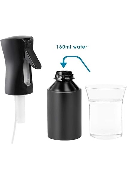 Püskürtme Şişeleri Sürekli Ultra Ince Sis Boş Su Şişeleri Kuaför Spreyi Şişeler Salon Kuaför Saç Aleti Su Püskürtücü (160 Ml, Siyah) modelleri