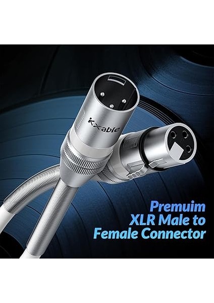 Kablo 3 Ayaklar, Premium Xlr Mikrofon Kablosu, Ağır Hizmet Tipi 22AWG Ofc Xlr Erkekten Dişi Kabloya, Çinko Alaşımlı Konnektörler, Metal Yay Sr, Beyaz fırsatları