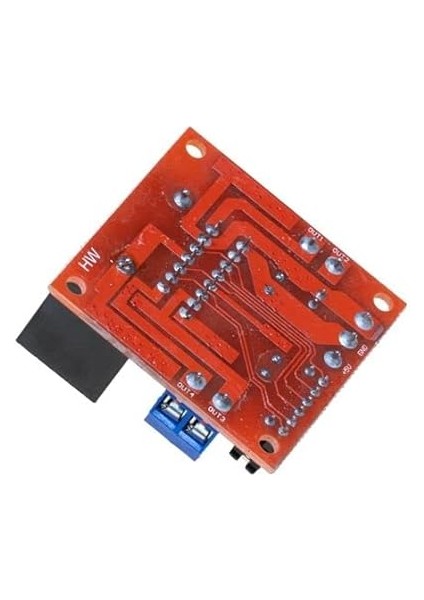 L298N Voltaj Regulatörlü Çift Motor Sürücü Kartı (Kırmızı Pcb) fiyatları
