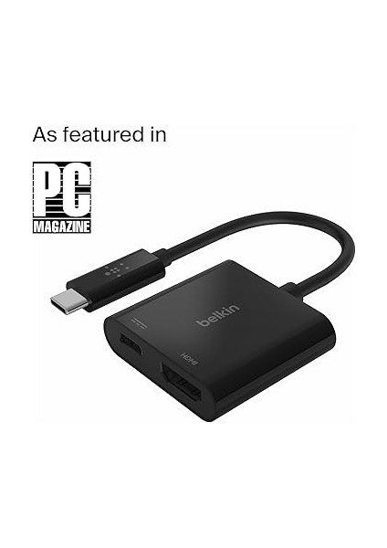 Usb-C-Hdmı Adaptörü Şarj Cihazı AVC002BTBK,4K UHD Videoyu, Bağlı Cihazlar Için 60 W’a Kadar Doğrudan Iletim Gücünü Destekler, Macbook Pro HDMI Adaptörü fiyatları