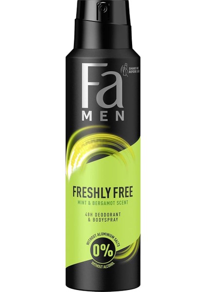 Fa Ds Men Freshly Free Mint&amp;bergamot Deo Sprey 150 ml
