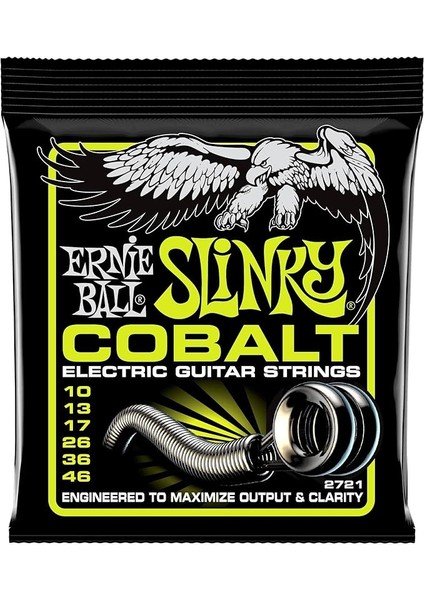Ball Normal Slinky Kobalt Elektro Gitar Telleri, Ölçü 10-46