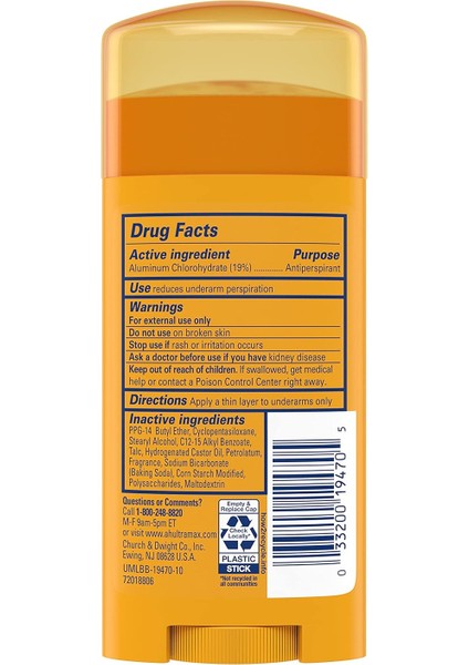 Adv A/p Pwder Frsh Boyut 2.6z Arm &amp; Hammer Ultra Max Pudra Taze Terlemeyi Önleyici Deodorant 73 G modelleri