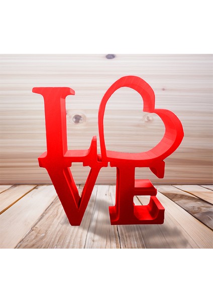 13CM Sevgililer Günü'ne Özel Love Aşk Kırmızı Renk Hediyelik Eşya