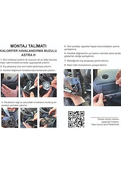 Astra H ile Uyumlu Kalorifer Havalandırma Muzulu Izgara Perdesi Sol fırsatları