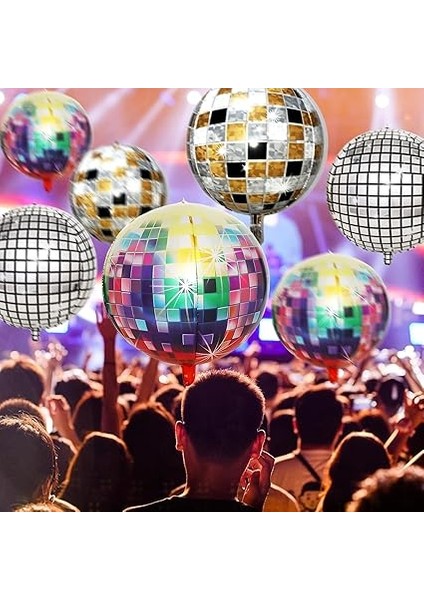 Parti Dekorasyonu, Helyum Balonları, 9 Adet Disko Küresi, 22 Inç 4d Disko Küresi, Dekorasyon, Doğum Günü, Renkli Disko Folyo Balonları, Disko Temalı Parti, Doğum Günü, Parti, Mitzvah Mezuniyet indirimleri
