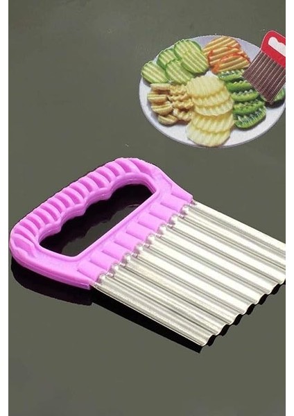 Şekilli Patates Cips Dilimleyici Kesici Doğrayıcı Tırtıklı Patetes Dilimleme Doğrama Aparatı (1, Asortili) fiyatları