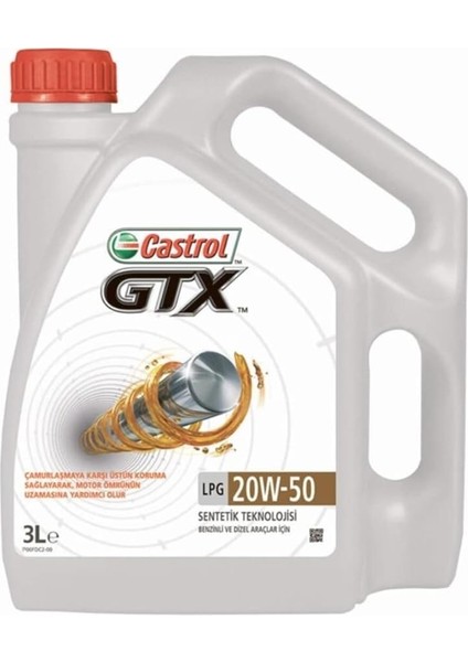 Gtx Lpg 20W-50 3 Lt Lpg'li Araç Motor Yağı