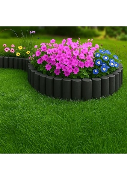 Garden Antrasit Gri Görünümlü Çim Bordürü 2.3 Metre Çim Ayırıcı fiyatları