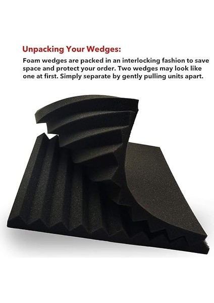 12'li Paket Akustik Köpük Panel, 1" x 12" x 12" Stüdyo Ses Yalıtım Takozları Yangına Dayanıklı Ses Geçirmez Dolgu Akustik Tedavi Köpüğü (Siyah) modelleri