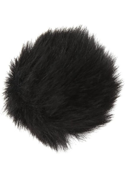 Yapay Kürk Yaka Mikrofonu Ön Cam Yaka Mikrofonu Rüzgar Muff Tüylü Mikrofon Üzerinde Klip Muff Uygulamalı Aile (Black)