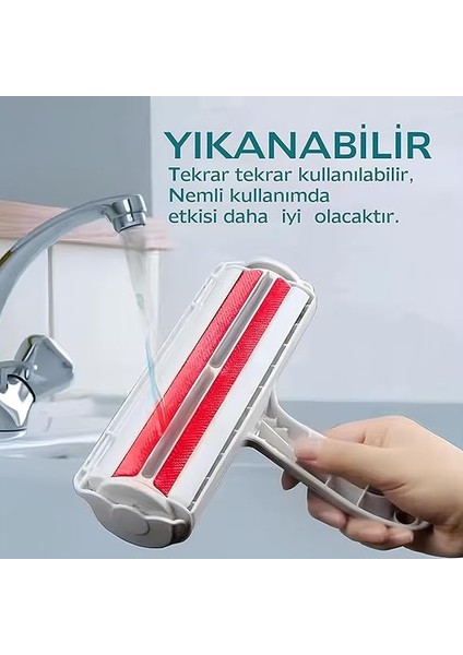 Hazneli Kedi Köpek Tüy Toplayıcı Kırmızı - Halı, Yatak, Koltuk, Giysi, Toz ve Kıl Temizleyici - Pratik ve Dayanıklı modelleri