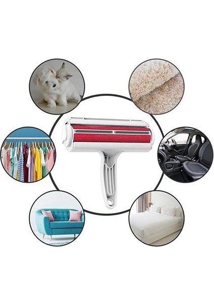 Hazneli Kedi Köpek Tüy Toplayıcı Kırmızı - Halı, Yatak, Koltuk, Giysi, Toz ve Kıl Temizleyici - Pratik ve Dayanıklı fırsatları