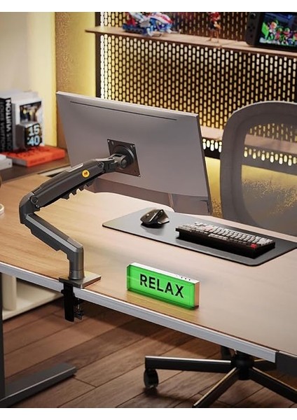 F80 MNT01 17-30" LCD LED Monitör Tutucu Amortisörlü Vesa Monitör Standı NBF80 indirimleri