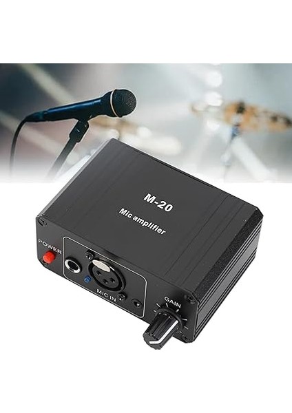 Mikrofon Preamp Yüksek Kazançlı 48V Phantom Power Xlr Çıkış Mikrofonu Dinamik ve Kondenser Mikrofonlar Geliştirici indirimleri