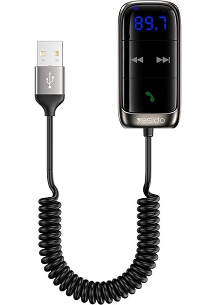 Bluetooth Aux Araç Kiti Fm Transmitter USB Kablo Çıkış Oto Müzik Çalar Kiti 2cihaz Bağlantılı