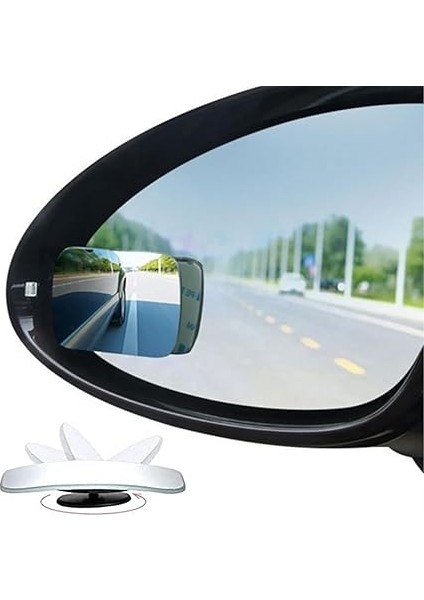 Dikdörtgen Gerçek Cam Kör Nokta Aynası Park Aynası 360 Derece 3m Foam Yapıştırıcılı Hareketli 2 Adet indirimleri