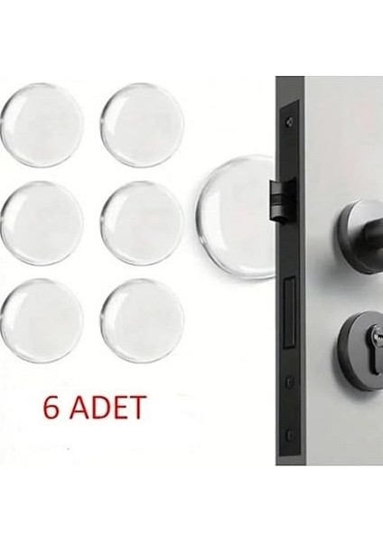 Adet Şeffaf Yapışkanlı Kapı Kolu Stoperi Tamponu Duvar Arkası Stopu Durdurucu fırsatları