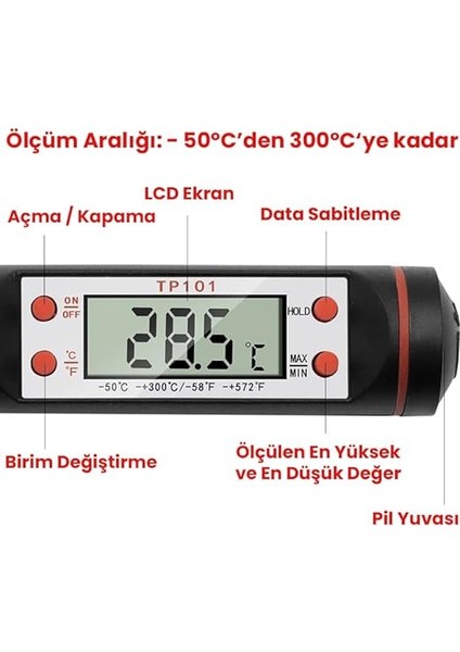 Lirazon Dijital Mutfak Termometresi Dijital Termometre Gıda Termometresi fiyatları