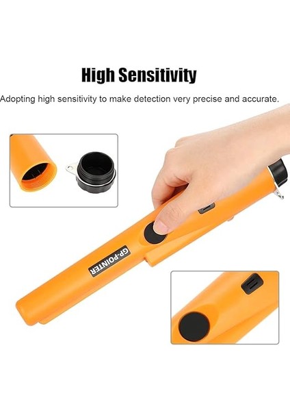Taşınabilir Metal Arama Cihazı, IP66 Su Geçirmez Metal Dedektörü, Pinpointer, 360° Tarama, Ses ve Titreşim Göstergesi, Yüksek Hassasiyet, Altın Madeni Para Avı, Kalıntılar, Takı Için indirimleri